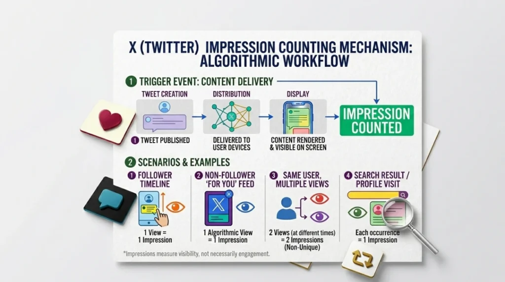 How X Calculates and Surfaces Impressions in 2026