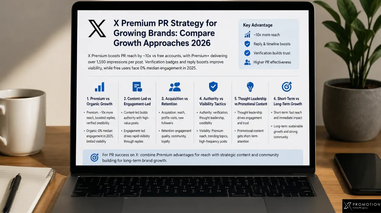 X Premium PR Strategy for Growing Brands: Compare Growth Approaches 2026